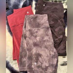 Lululemon Align shorts- Set of 3- size 14